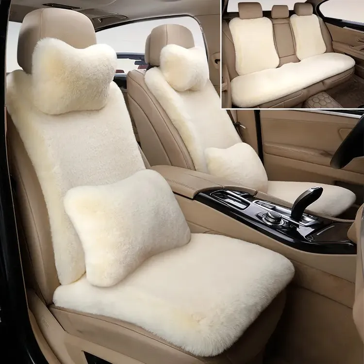 新款汽车坐垫毛绒坐垫防滑座垫兔毛绒短毛五座通用加厚保暖