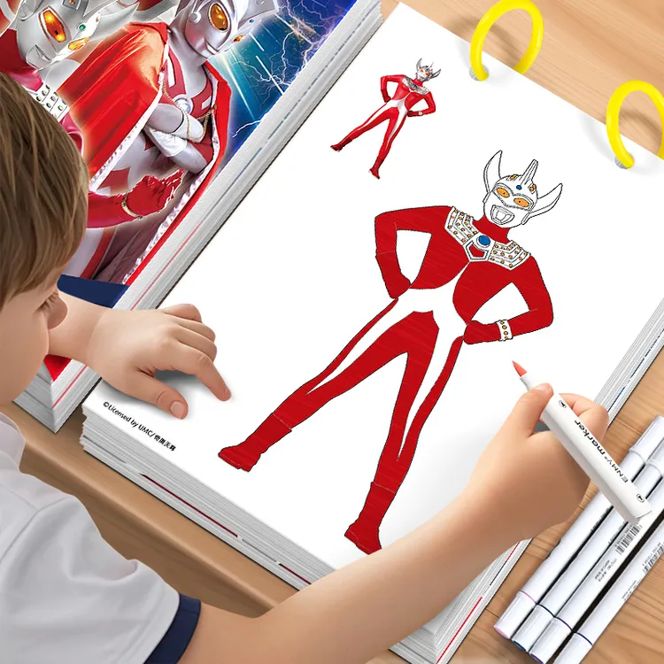 经典奥特曼涂色本3到6岁儿童简笔画本男孩描摹画册描画本涂鸦玩具
