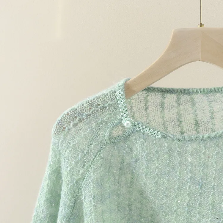 【珍珠盘扣】2024秋冬新款精致时髦复古优雅氛围感针织衫