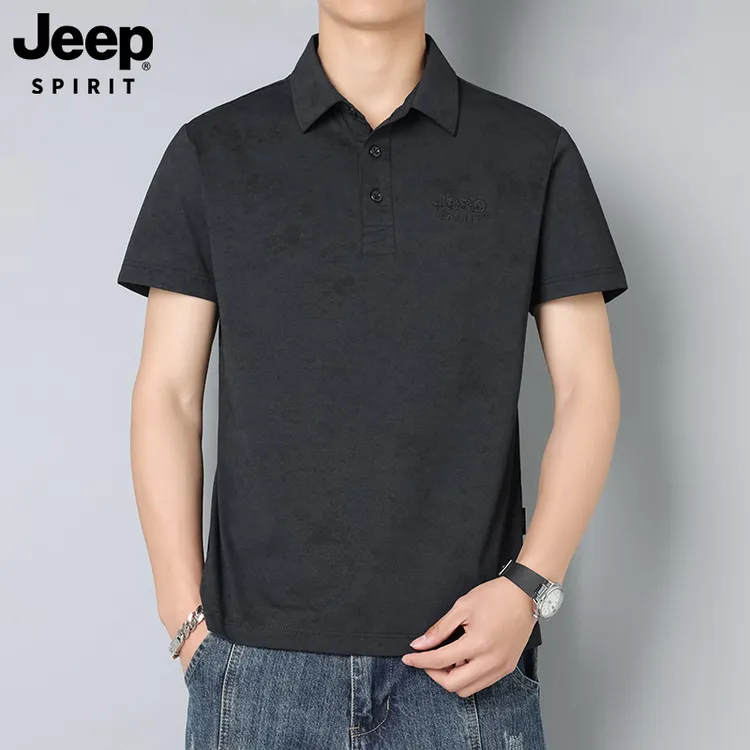 Jeep吉普2025短袖polo衫男款翻领设计夏季新款索罗纳凉感休闲上衣