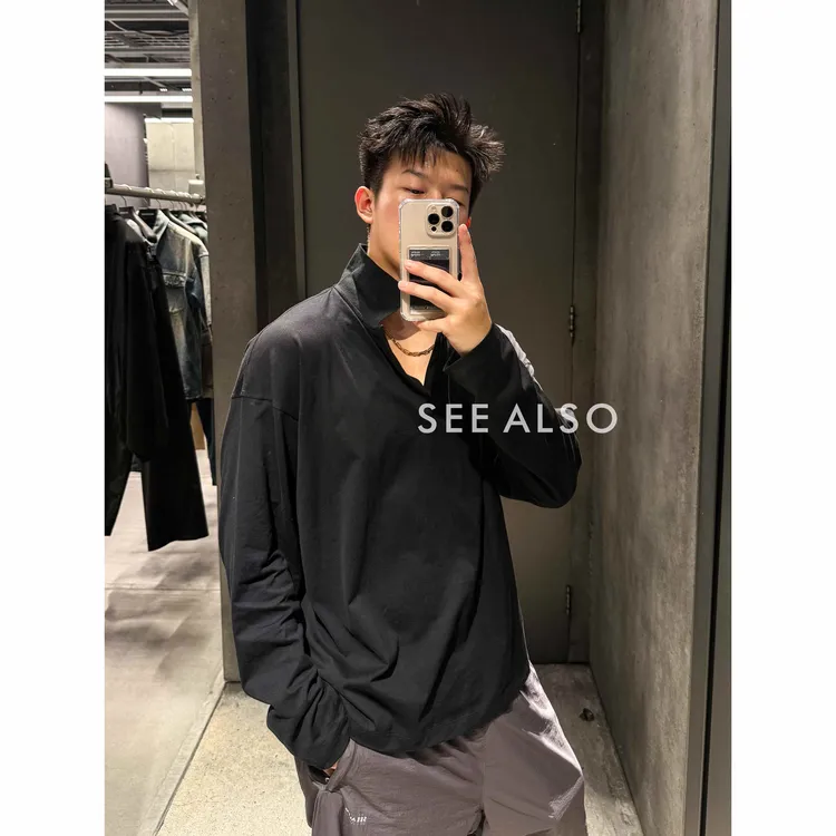 SEE ALSO『新贵row风』海鸥领超精纺丝光棉极简v领长袖全棉打底T