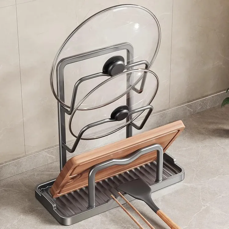 德国品质厨房锅盖架锅铲托置物架菜板多功能家用台面砧板放置架子