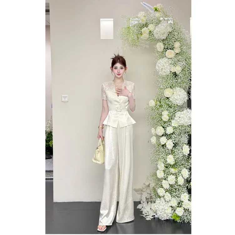 【精选优品】新款气质小香风中式复古时尚法式套装25723+25517-1