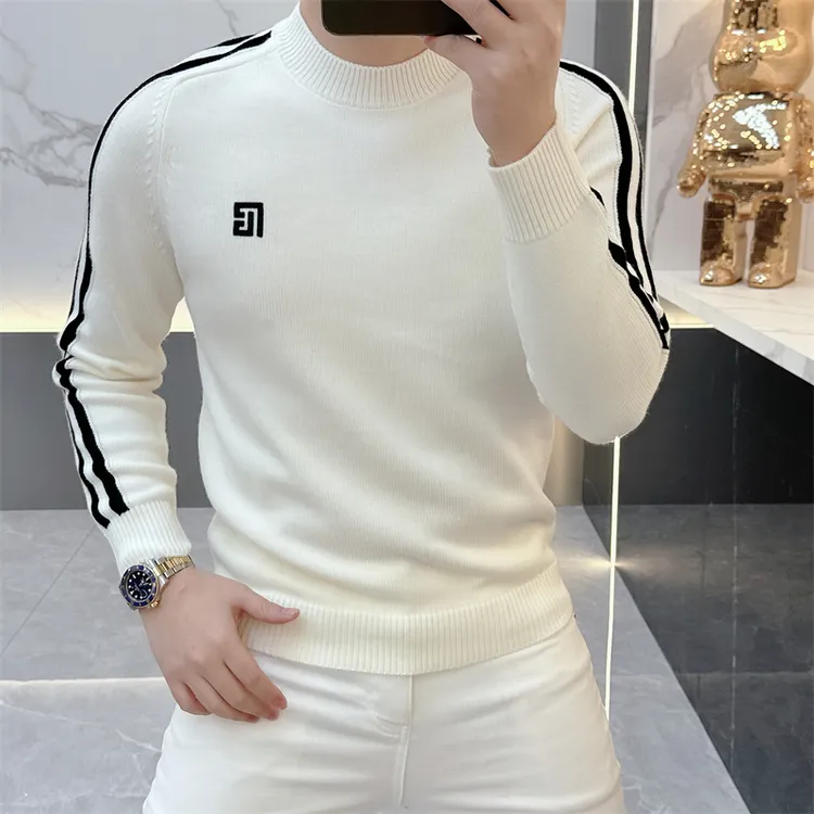 男士长袖毛衣2025秋冬新款欧版轻奢高品质秋季毛衣针织衫套头5089