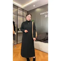 【极简老钱羊毛裙】TOYA大码女装秋冬半高领打底连衣裙配大衣裙子