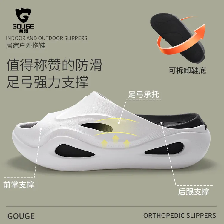狗哥鲸云拖带足弓的拖鞋男夏季防滑防臭女外穿软弹LB商品图