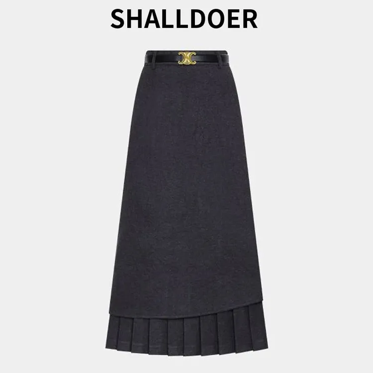 2025秋新款设计感时髦不规则半身裙百搭洋气学院风显瘦裙子女