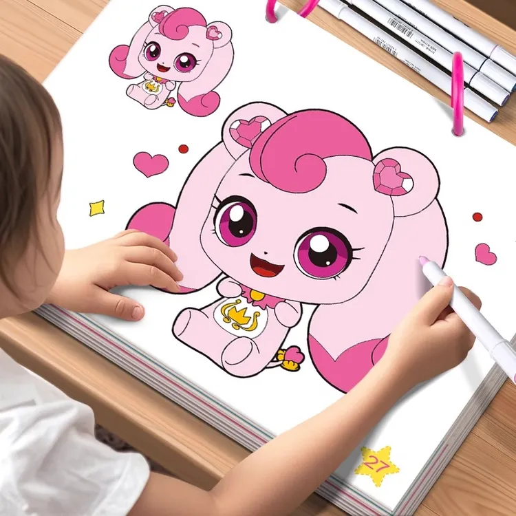 儿童手工涂色本幼儿园宝宝画画本益智玩具填色涂鸦创意绘画启蒙本