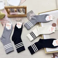 YNS-6213 五双儿童韩系三杠ins风儿童袜