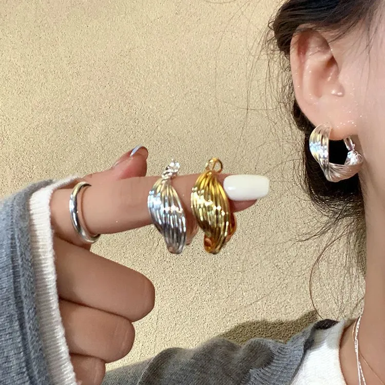 合金耳饰 「店主Z留」耳钉欧美气质圈圈耳环女轻奢高级感耳圈耳饰