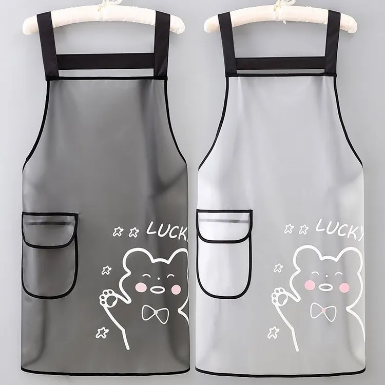 【防水防油】厨房新款韩版无袖防水防油围裙围腰餐饮水产做饭免洗
