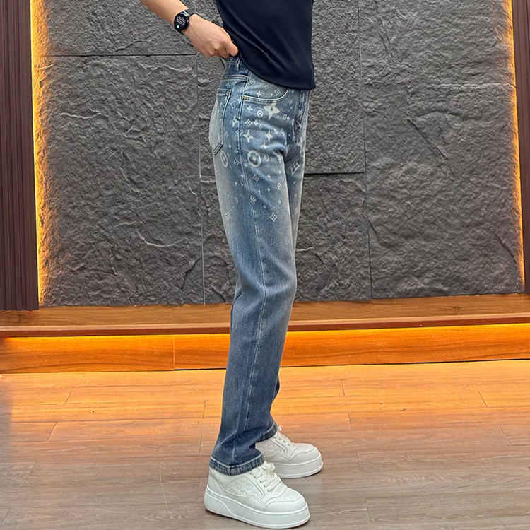 秋冬爆款直筒裤日系秋季做旧牛仔裤ins百搭男休闲轻奢长裤【375】