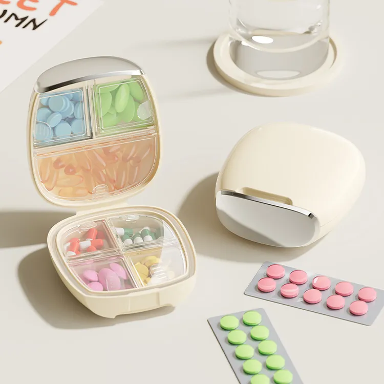 橱明星防潮便携药盒家用旅行装七天药丸分装盒迷你首饰收纳盒子