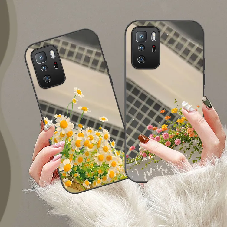 红米Note10Pro 5G手机壳镜面补妆镜玻璃保护套高级简约小清新女士