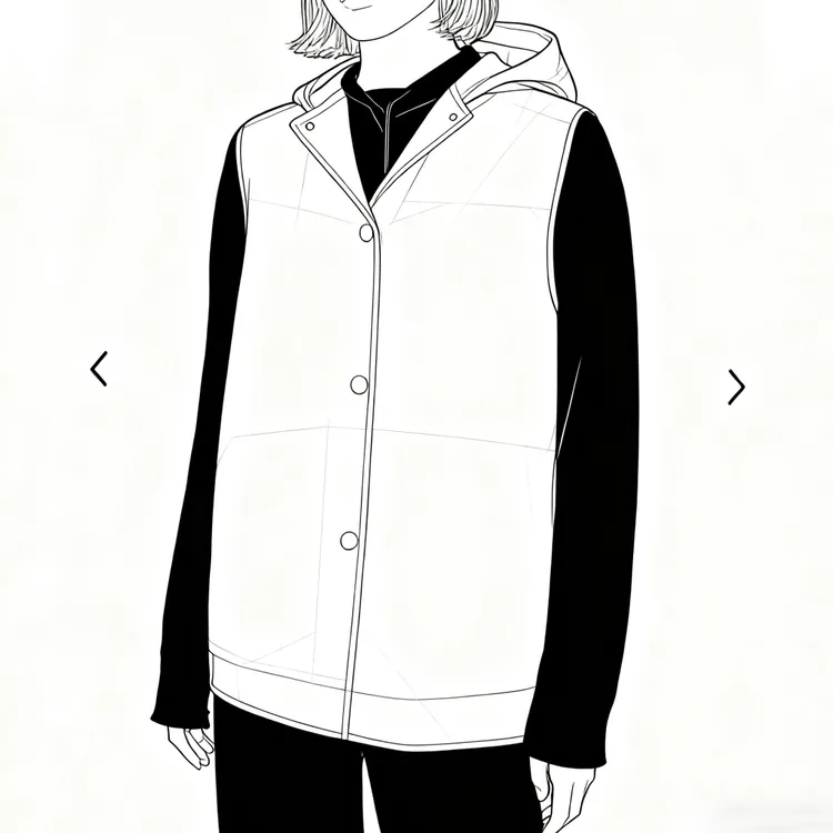 【MonTendre】秋季新款 T 双面纯手工羊毛混纺极简百搭舒适连帽马甲