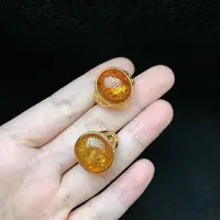 【云上好物】11 DS02641-S925银花珀戒指-多样性发一件-12x14mm（JG）