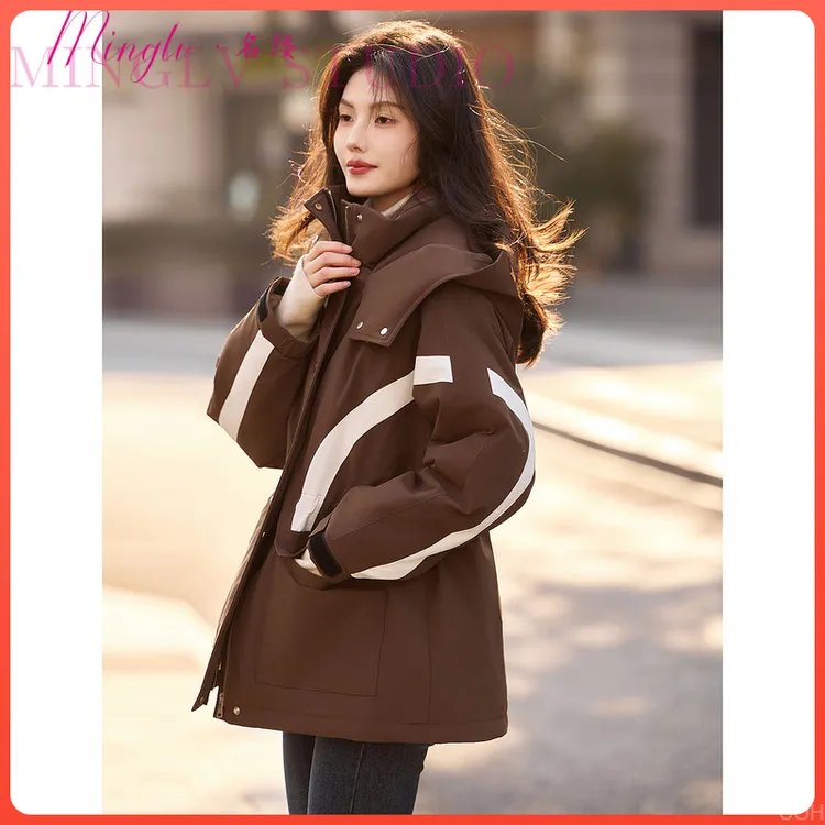 名缕品牌时尚羽绒服女2026冬季新款休闲收腰气质百搭美观款羽绒服