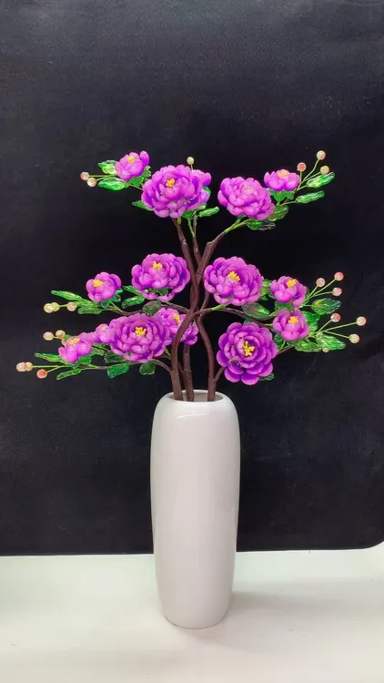 5大支琉璃姚黄牡丹（高桌摆）材料包