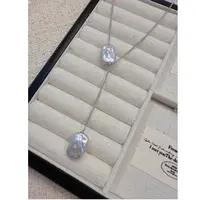 链子925银 设计师款双珠巴洛克项链S925