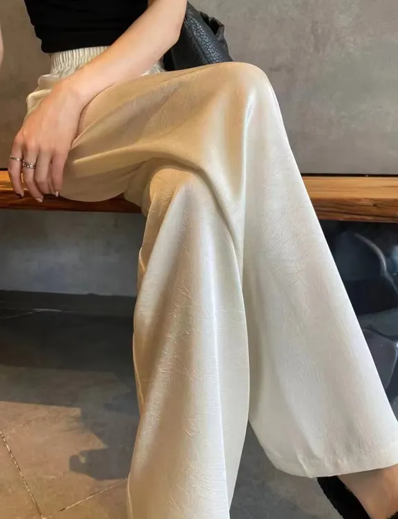 杭州桑蚕丝100%醋酸特级真丝后妈裤2025新款爆款洋气秋装