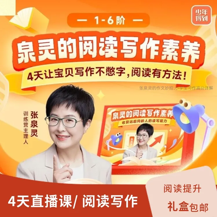 泉灵阅读写作素养表达提升张泉灵作文妙招少年得到小学教辅礼盒