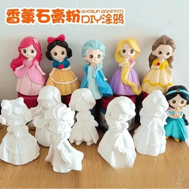 【七夕限定】情侣一起合做石膏娃娃涂色彩绘手工涂鸦diy创意卡通G