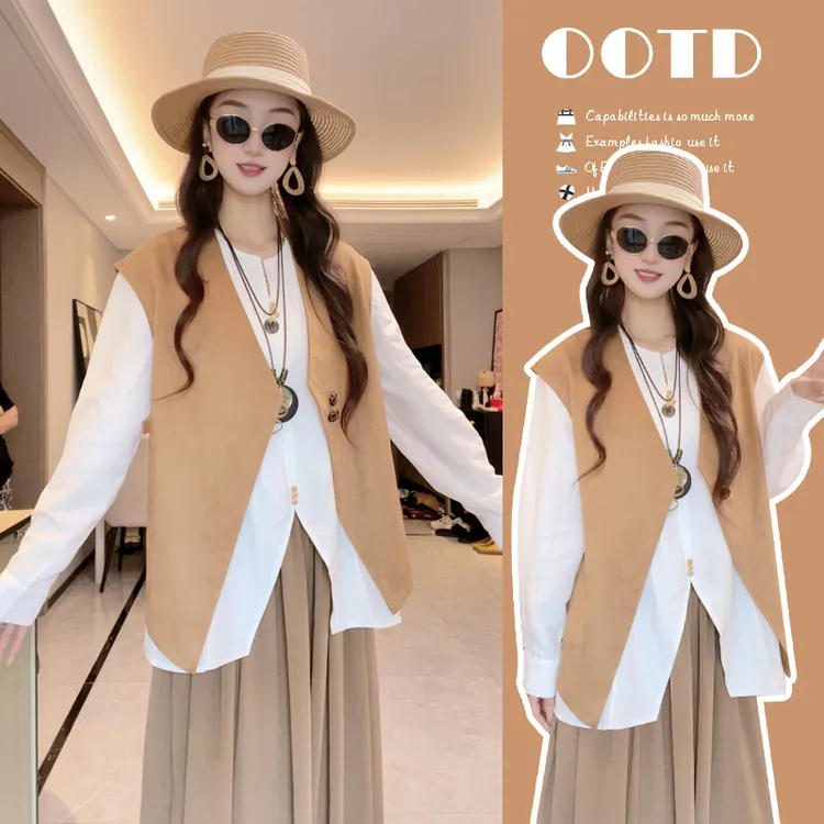 2025年早秋新款爆款显瘦高级感套装女不挑人慵懒百搭三件套