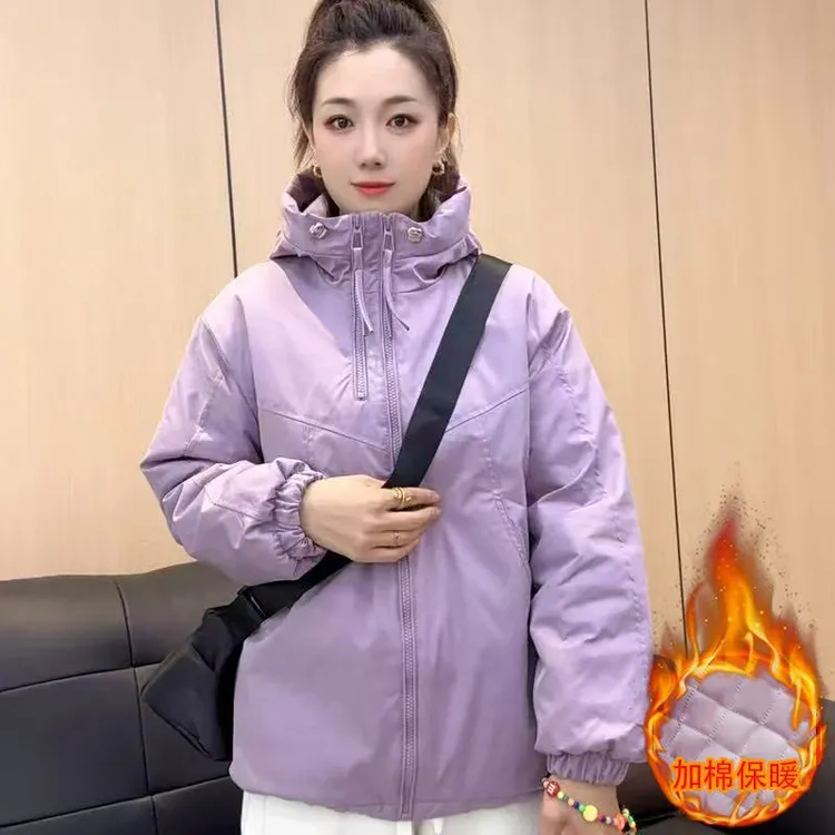 【加厚加棉】冲锋衣女春秋季短款外套运动新款爆款洋气夹克女上衣