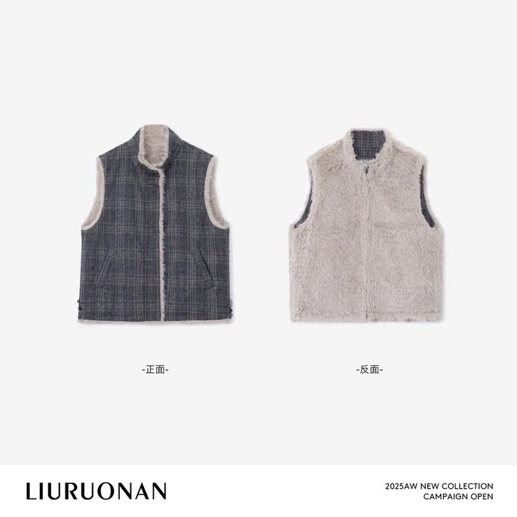 LIURUONAN 25WIN【曼城旧时】复古设计加绒加厚秋冬马甲