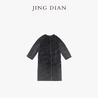 【JING DIAN】高货进口青灰色长款圆领水貂皮草1916 
