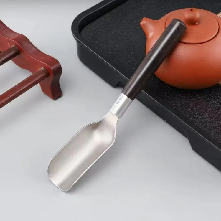 纯钛茶勺一体成型高档甄选茶叶勺子家用茶铲茶勺耐腐蚀不串味茶具商品图