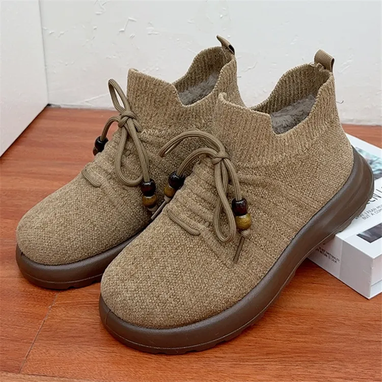 冬季加绒加厚轻便舒适老北京棉鞋中老年低帮妈妈棉鞋保暖女士棉鞋