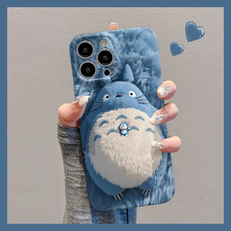创意龙猫哆啦适用苹果16手机壳华为卡通vivo小米15可爱oppo菲林壳