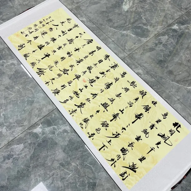 《沁园春雪》办公室客厅书法挂画 徐鹏飞手写书法 卷轴装裱