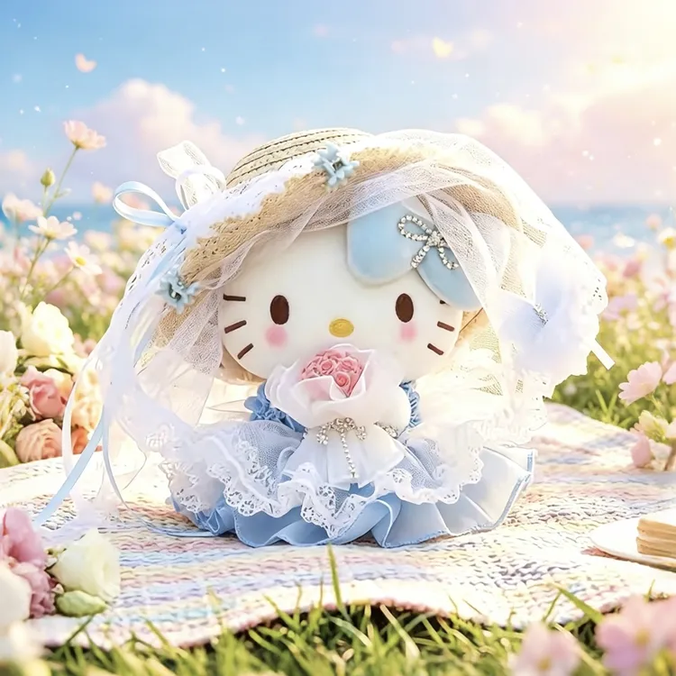 正版hellokitty海盐花嫁kt三丽鸥包包玩偶挂件摆件惊喜生日礼物女