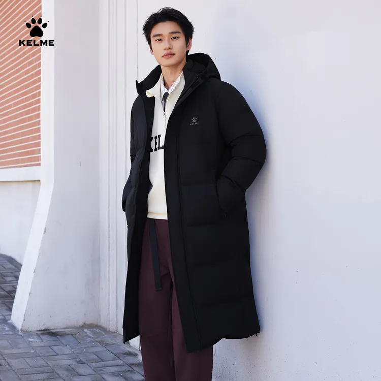 【加厚长款】KELME卡尔美羽绒服男女冬季新款长款加厚保暖运动休闲