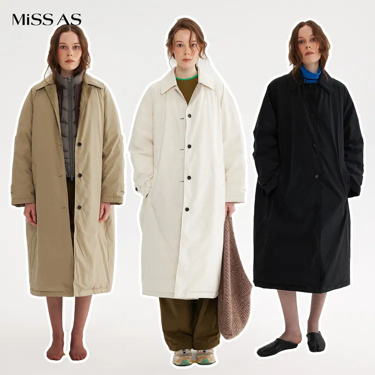 【Havvind】保暖派拉蒙鹅绒服翻领长款厚风衣外套25秋冬