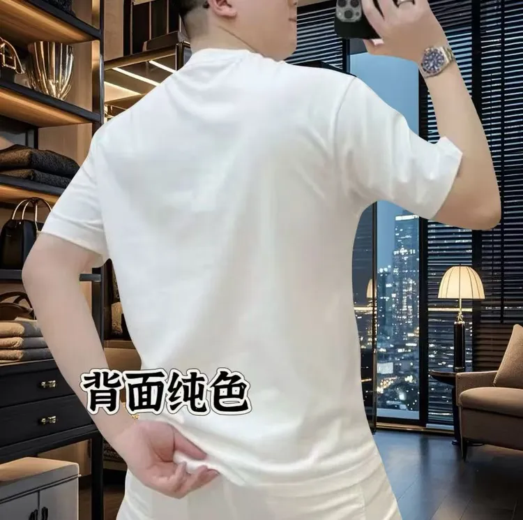 夏季新款男士短袖T恤韩版潮牌时尚百搭圆领休闲修身个性爆款半袖