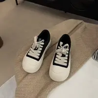 伟丽6店4327款【厚底真皮松糕底板鞋】板鞋防滑青年通用休闲鞋