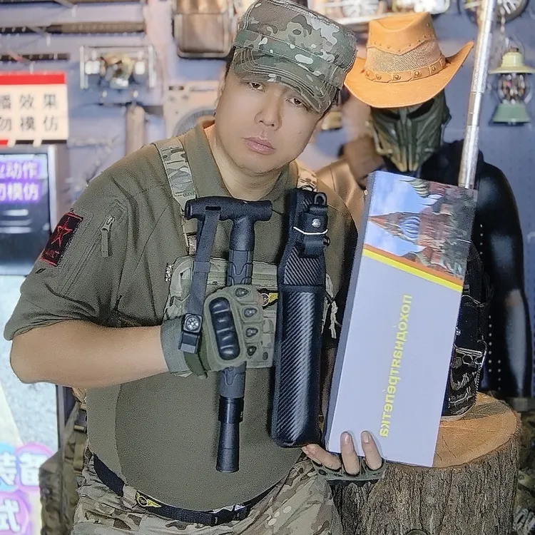 户外多功能战术登山伸缩拐杖登山杖