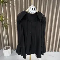 【158】成人长袖常规款拼接修身型衬衫简约潮流百搭女装女士