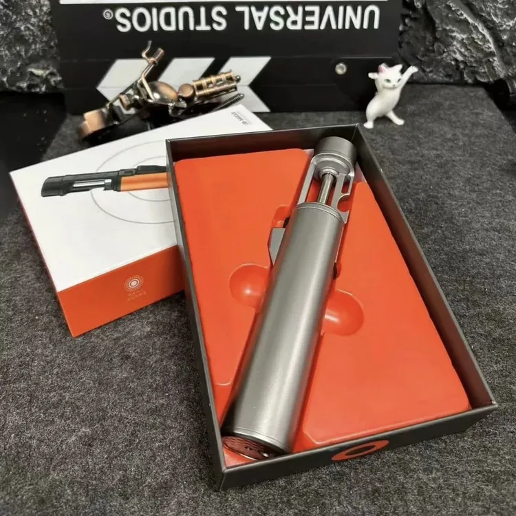  升级大功率金属防风直冲喷枪创意充气打火点烟器开瓶器