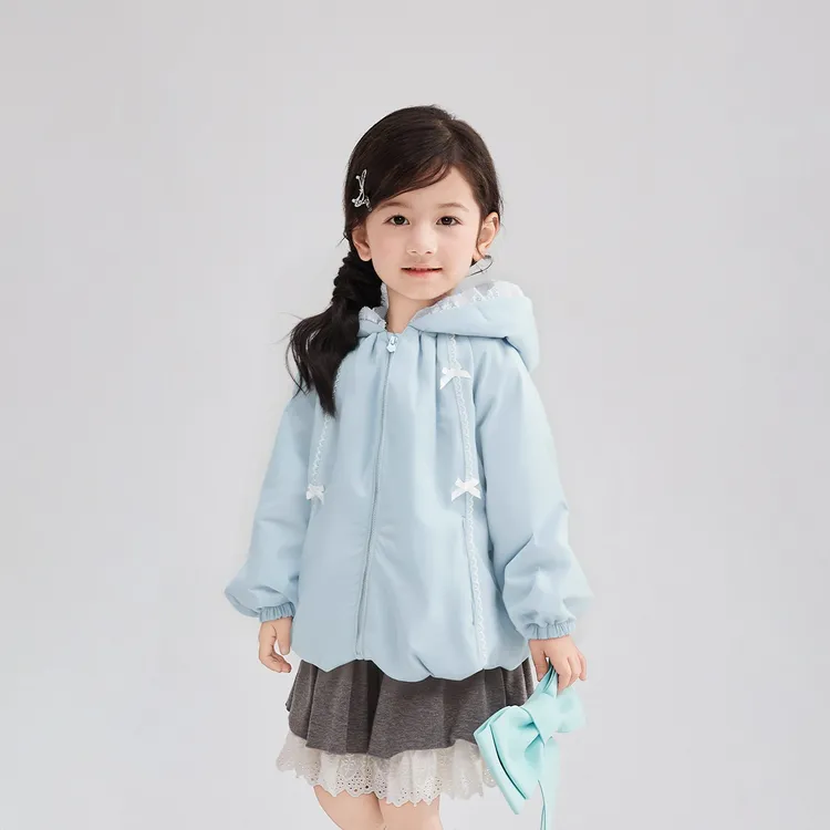 笛莎宝宝外套可爱超萌儿童衣服时尚蝴蝶结女童秋装上衣-332547205