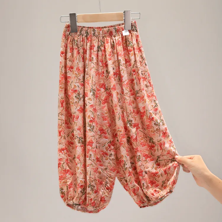 儿童防蚊裤夏季薄款女孩裤子外穿女童宝宝休闲裤大童运动裤 3409