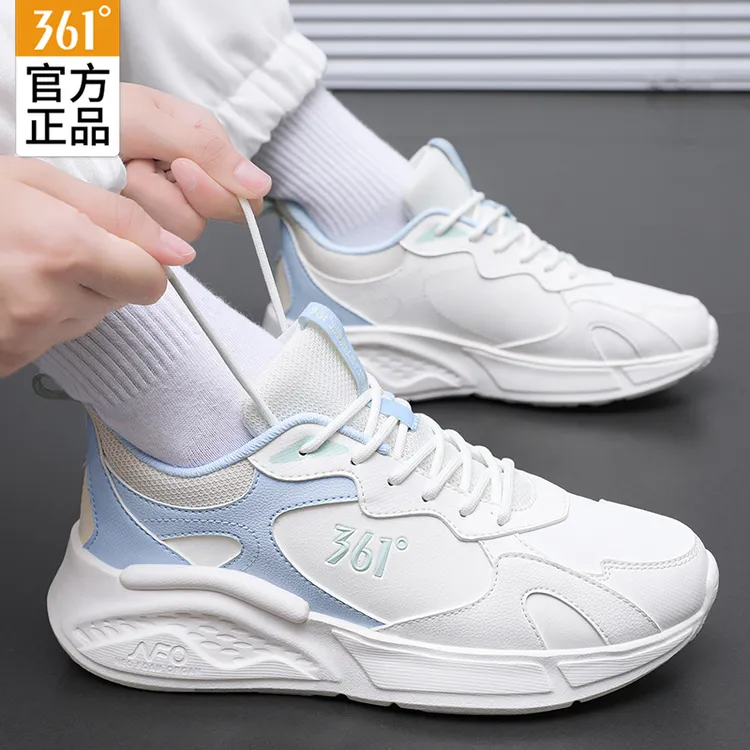 361°女鞋运动鞋秋季官方正品皮面防水鞋子轻便软底跑步鞋休闲跑鞋