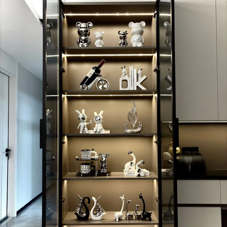 轻奢豪华电视柜酒柜摆件装饰品定制搭配摆件套装轻奢酒柜高档室内