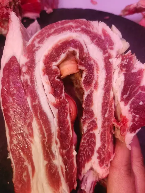 【寻甸散养黄牛精修勒条】可以切麻将块牛肉牛肋条糖醋排骨美国新鲜