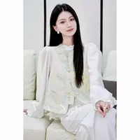 YANG GZ【节节高升】新中式清雅竹叶节节高升马甲女 GZ5153GL602525