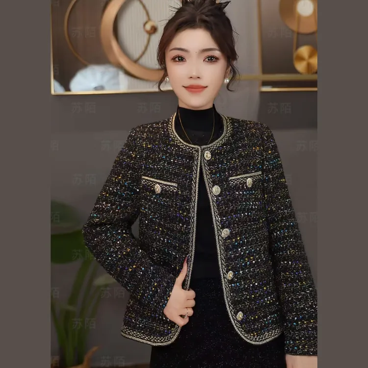 法式高级感羊毛小香风外套秋季2025新款潮牌气质爆款时尚百搭上衣