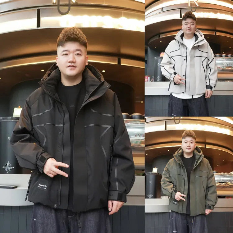 冬款加厚保暖羽绒服户外三防连帽90鸭绒羽绒服908